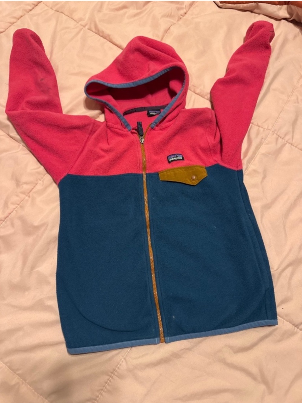 Patagonia Micro D Snap-T Fleece Jacket - Kids' Girls size 7-8 Snap-T styling mee